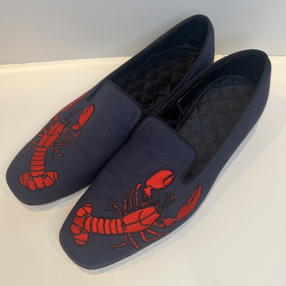 Peal & Co Brooks Brothers Lobster Embroidered Loafers Made England Mens 8.5 main image 14